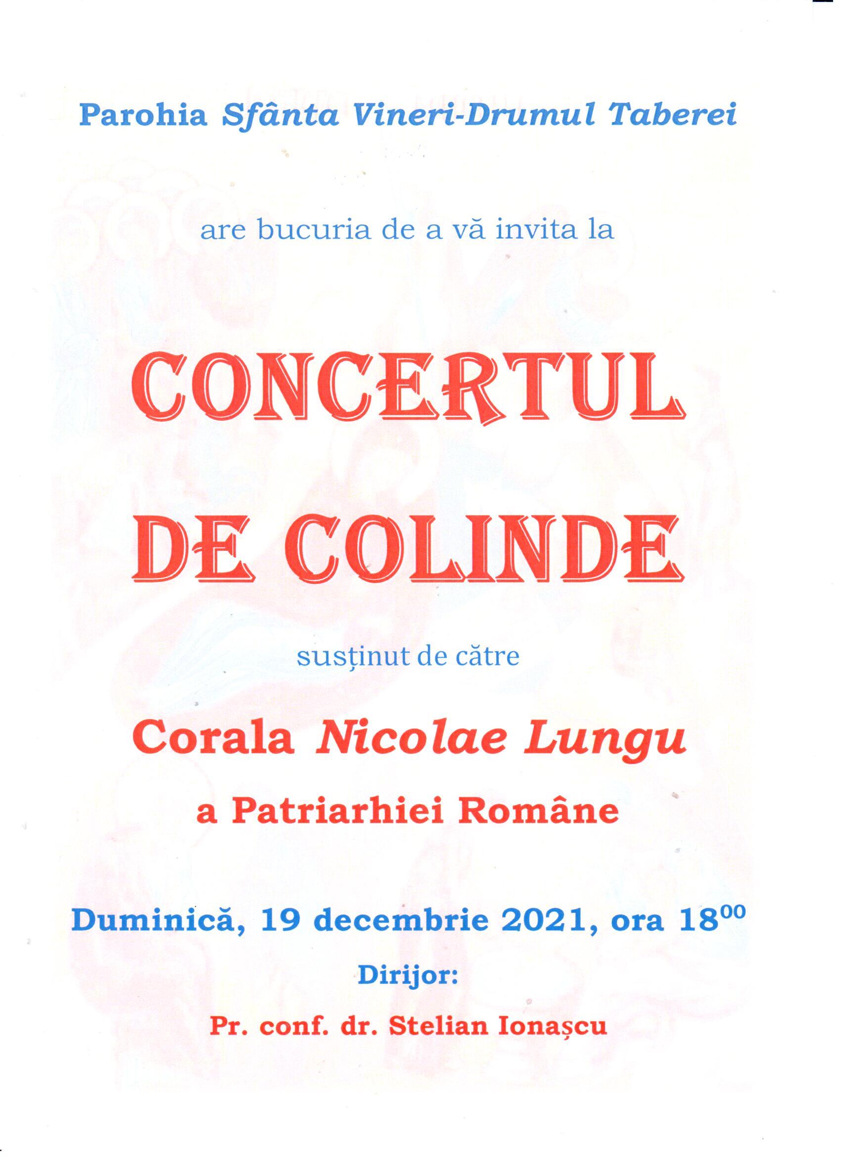 Concert Colinde - Corala Nicolae Lungu